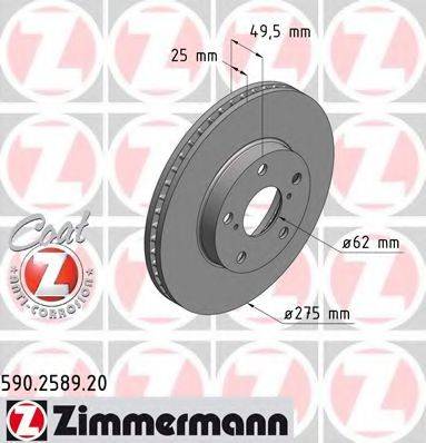 ZIMMERMANN 590258920 гальмівний диск