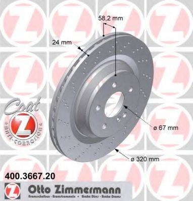 ZIMMERMANN 400366720 гальмівний диск