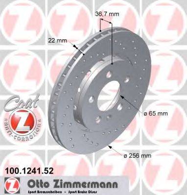 ZIMMERMANN 100124152 гальмівний диск