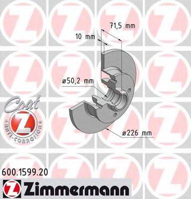 ZIMMERMANN 600159920 гальмівний диск