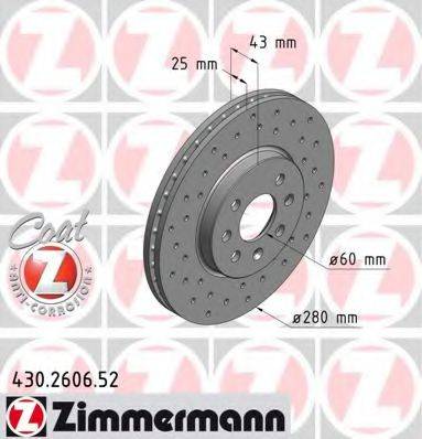 ZIMMERMANN 430260652 гальмівний диск