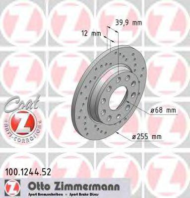 ZIMMERMANN 100124452 гальмівний диск