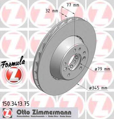 ZIMMERMANN 150341375 гальмівний диск