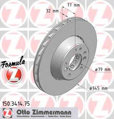 ZIMMERMANN 150341475 гальмівний диск