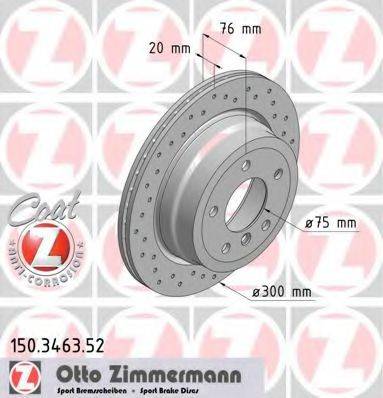 ZIMMERMANN 150346352 гальмівний диск