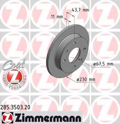 ZIMMERMANN 285350320 гальмівний диск