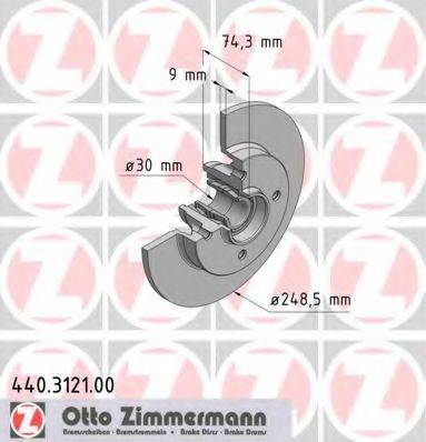 ZIMMERMANN 440312100 гальмівний диск