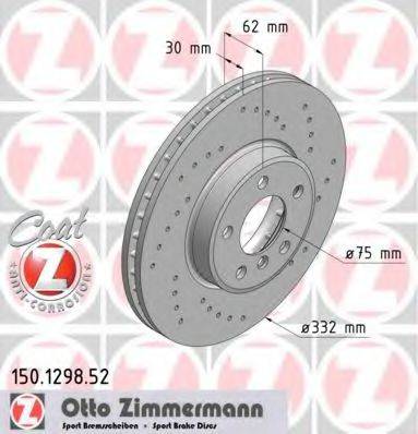 ZIMMERMANN 150129852 гальмівний диск