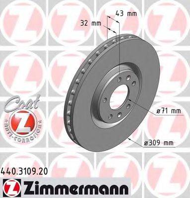 ZIMMERMANN 440310920 гальмівний диск