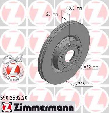 ZIMMERMANN 590259220 гальмівний диск