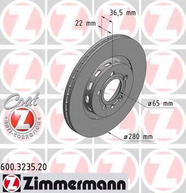 ZIMMERMANN 600323520 гальмівний диск