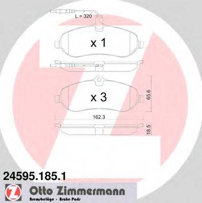 ZIMMERMANN 245951851 Комплект гальмівних колодок, дискове гальмо