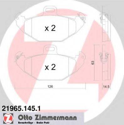 ZIMMERMANN 219651451 Комплект гальмівних колодок, дискове гальмо