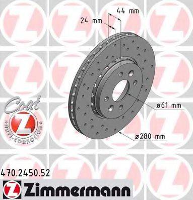 ZIMMERMANN 470245052 гальмівний диск