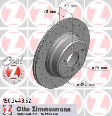 ZIMMERMANN 150344352 гальмівний диск