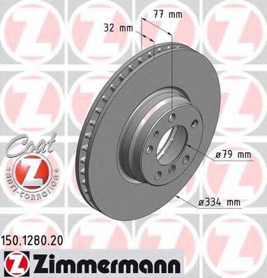 ZIMMERMANN 150128020 гальмівний диск