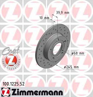 ZIMMERMANN 100122552 гальмівний диск