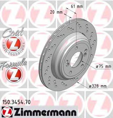 ZIMMERMANN 150345470 гальмівний диск