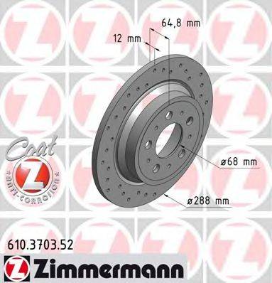 ZIMMERMANN 610370352 гальмівний диск