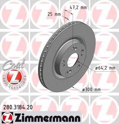 ZIMMERMANN 280318420 гальмівний диск