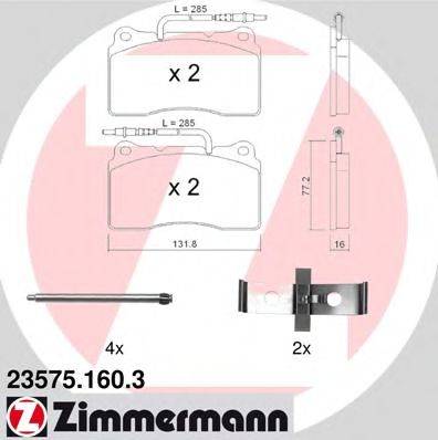 ZIMMERMANN 235751603 Комплект гальмівних колодок, дискове гальмо