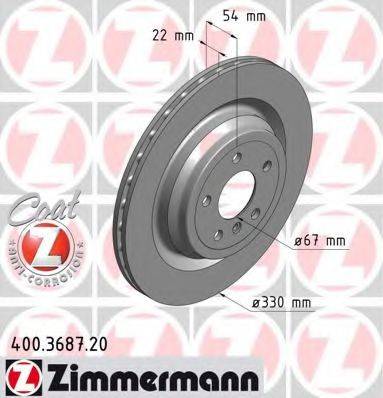 ZIMMERMANN 400368720 гальмівний диск