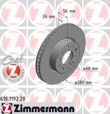 ZIMMERMANN 610119220 гальмівний диск