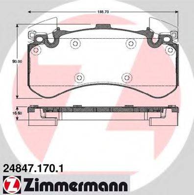 ZIMMERMANN 248471701 Комплект гальмівних колодок, дискове гальмо