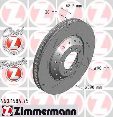 ZIMMERMANN 460158475 гальмівний диск