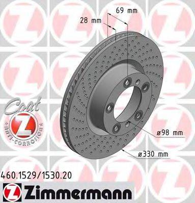 ZIMMERMANN 460152920 гальмівний диск