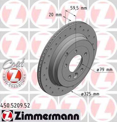 ZIMMERMANN 450520952 гальмівний диск