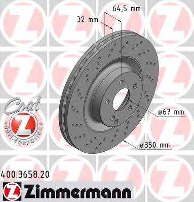 ZIMMERMANN 400365820 гальмівний диск