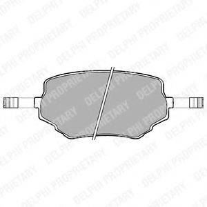 DELPHI LP1015 Комплект гальмівних колодок, дискове гальмо