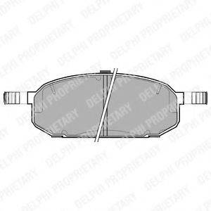 DELPHI LP1066 Комплект гальмівних колодок, дискове гальмо