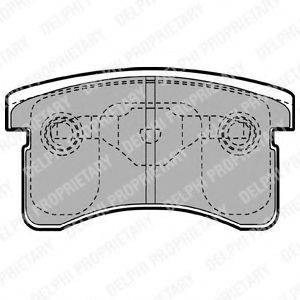 DELPHI LP1141 Комплект гальмівних колодок, дискове гальмо