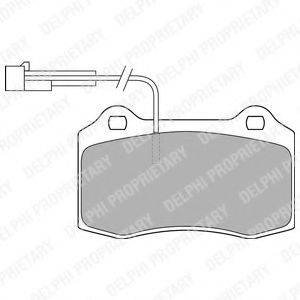 DELPHI LP1543 Комплект гальмівних колодок, дискове гальмо
