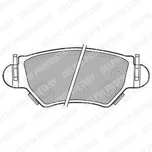 DELPHI LP1553 Комплект гальмівних колодок, дискове гальмо