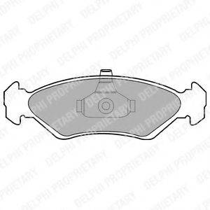 DELPHI LP1603 Комплект гальмівних колодок, дискове гальмо
