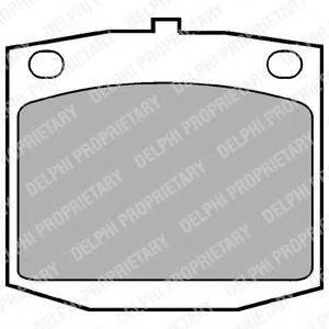 DELPHI LP166 Комплект гальмівних колодок, дискове гальмо
