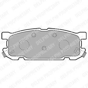 DELPHI LP1762 Комплект гальмівних колодок, дискове гальмо