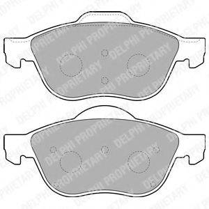 DELPHI LP1844 Комплект гальмівних колодок, дискове гальмо