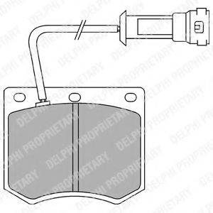 DELPHI LP241 Комплект гальмівних колодок, дискове гальмо