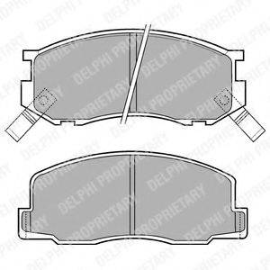 DELPHI LP409 Комплект гальмівних колодок, дискове гальмо