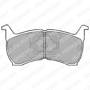 DELPHI LP465 Комплект гальмівних колодок, дискове гальмо