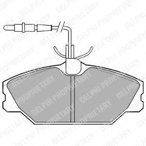 DELPHI LP788 Комплект гальмівних колодок, дискове гальмо