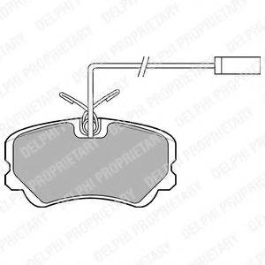 DELPHI LP900 Комплект гальмівних колодок, дискове гальмо