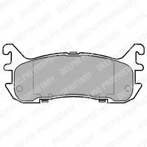 DELPHI LP932 Комплект гальмівних колодок, дискове гальмо