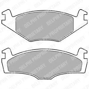 DELPHI LP979 Комплект гальмівних колодок, дискове гальмо