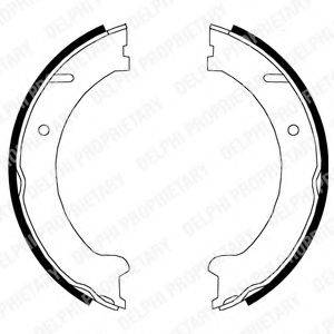 DELPHI LS1832 Комплект гальмівних колодок, стоянкова гальмівна система