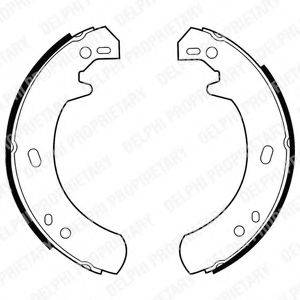 DELPHI LSG1629 Комплект гальмівних колодок